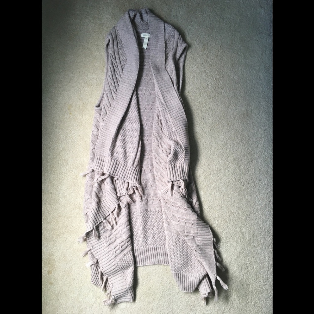 Matilda Jane Boho Fringe Sleeveless Sweater, Small